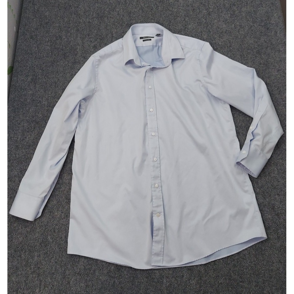 Indochino Luxury Dress Shirt Mens XL/XXL Blue Button‎ Up Long Sleeve READ